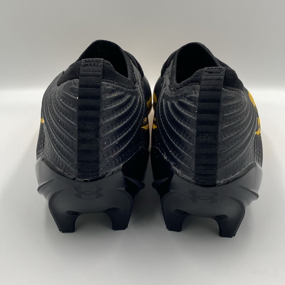 Under Armour Blur Pro Football Cleats Black Steeltown Gold Men's 9 3028220-002 - Picture 5 of 7